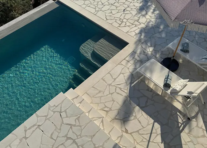 Loulis - Pool, Meerblick, Paleokastritsa