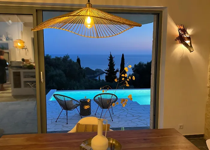 بيت للعطل Loulis - Pool, Meerblick,